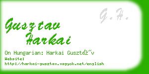 gusztav harkai business card